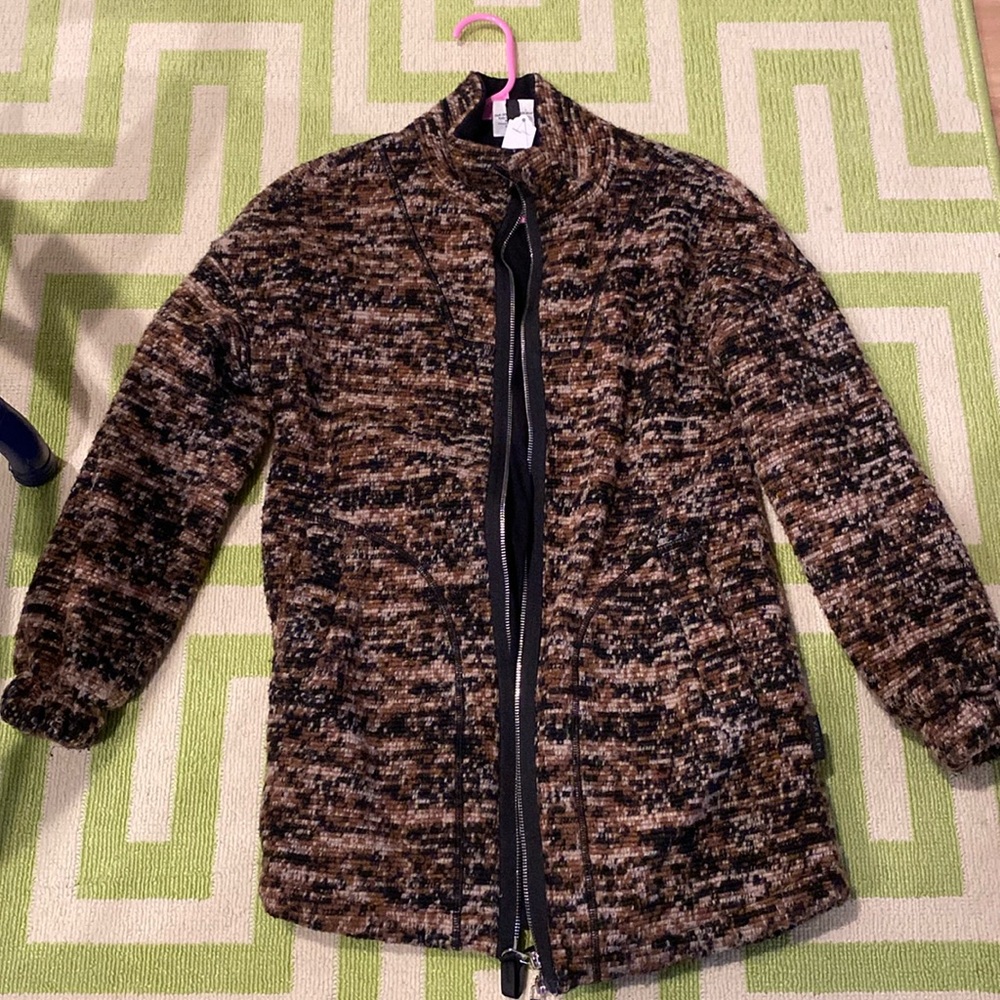 VARLEY BROWN KNIT COAT- XS